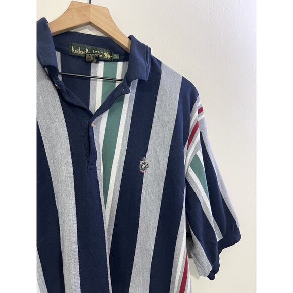 Vtg 90s Preppy Old Money Rugby Equestrian Striped Polo XL Y2K Classic Hip Hop - Picture 5 of 12